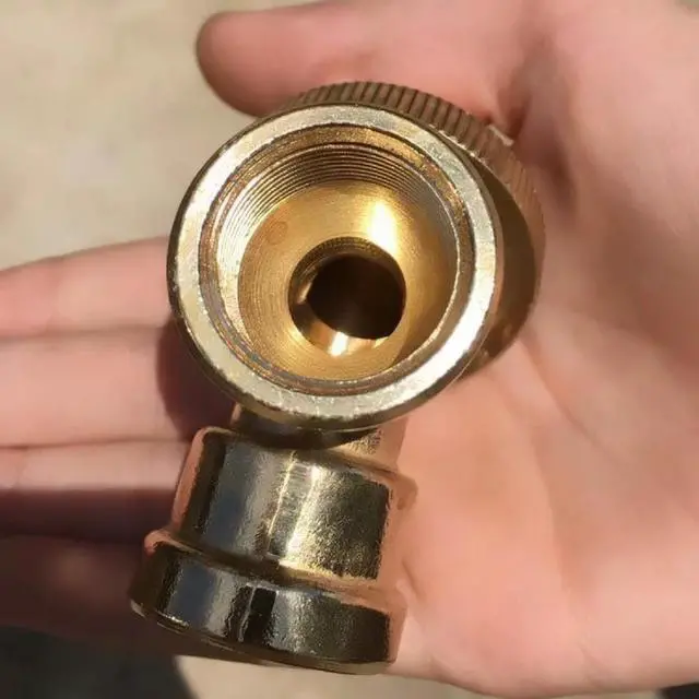 Alt view image 3 of 5 - Gas Tank Three-way Valve Brass Adapter High Low Pressure Regulator Liquefied Gas Explosion-proof Pressure Reducing Valve