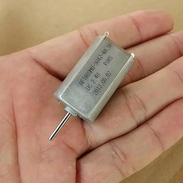 Main image of 180-3047 Miniature DC Motor with Metal Brush, Commutator with Silver DC2.4V-3.6V 8800RPM-13000RPM, Output Shaft 2.0mm