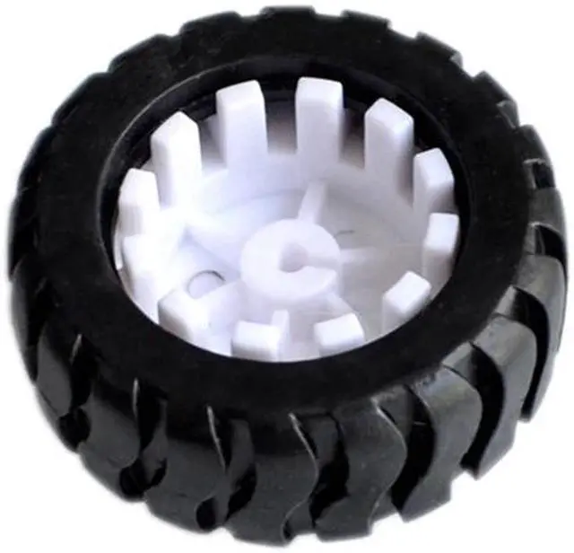 Alt view image 2 of 2 - 2pcs/lot 43MM D-Hub Rubber Wheel Suitable with N20 Motor D Shaft Tire Car Robot DIY Toys Parts Trolley model wheels