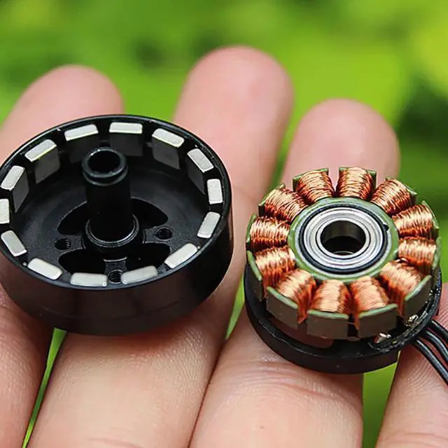 Alt view image 3 of 6 - Double Ball Bearing 2204 Micro BTZ Motor Drone/Phone/Camera/Model Airplane Outer Rotor Brushless Motors 260KV 12N14P DC12V