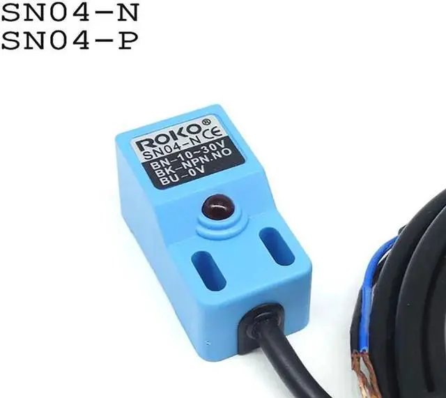 Alt view image 2 of 2 - SN04-N / SN04-P 4mm Square Inductive Proximity Sensor Detection Switch DC12V 24V NPN DC Three-wire Normal Open Metal Sensor