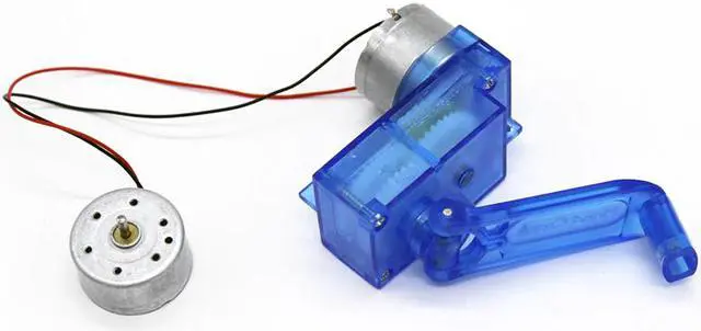 Alt view image 5 of 5 - Blue Transparent 310 Hand Crank Generator for 3V Small Motor, Lighting Led Lamp Beads Mini Dynamotor Fan Model Toy Accessories