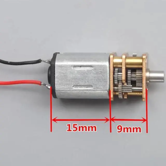 Main image of Steel Gear N20 Mini Precision DC Geared Motor D-Axis Speed Reduction Motor 5V Gear Motor 47rpm/Min Gear Motor Worm
