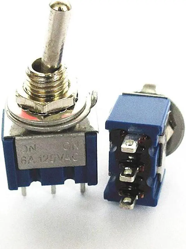 Main image of 2 pc AC ON-ON SPDT 3step 2 Position Lever Switch 6A 125 v /3A 250V