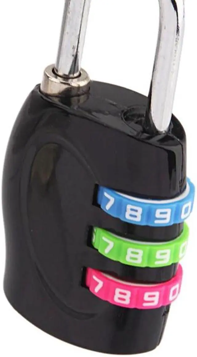 Alt view image 5 of 6 - 3 Digit Number Combination Password Lock Travel Luggage Suitcase Sedurity Code Lock Multi-functional Colored Padlock 62mm*33mm