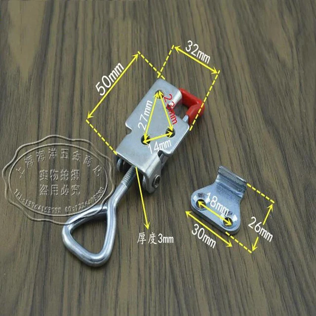 Alt view image 2 of 5 - Holding 180KG Hasp Fastener with keyhole,Toggle Latch,Lock,Hasp Catch - Trailer Industrial
