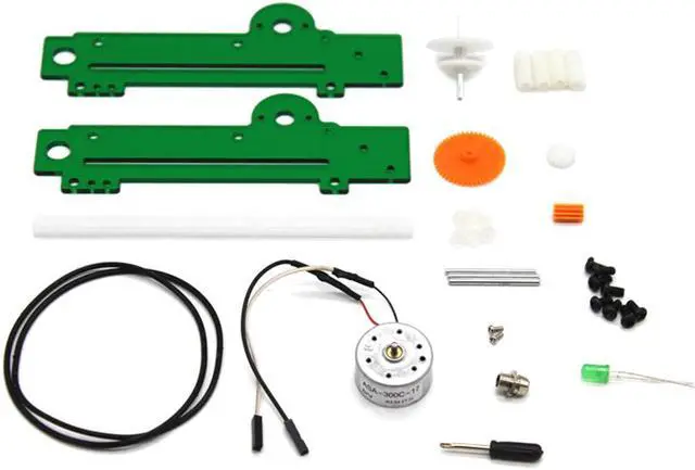 Main image of 1PC Rack Pull Generator with Light Kinetic Electric Energy Conversion Motor Rack Gear DIY Assembly Model Kit Science Educational