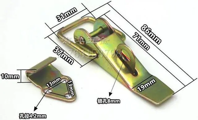 Main image of 1pc Thickening quality Door buckle box buckle lock Carriage hook buckle padlock buckle gift box luggage accessories