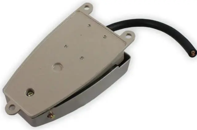 Alt view image 2 of 3 - Foot Switch EKW-5A Switch for Spot Welding Machine Self Reset Foot Switch Anti-slip Pedal Switch Aluminum Shell with Wire