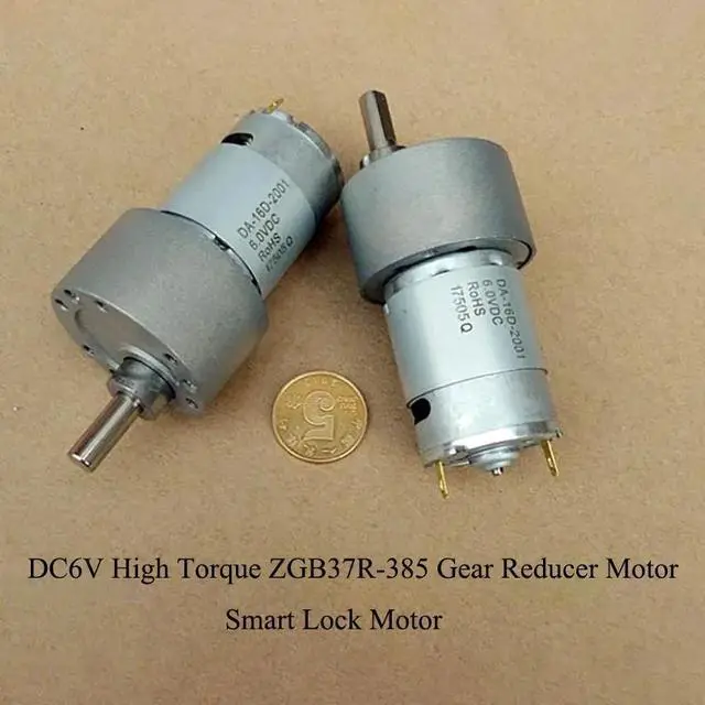 Main image of 1PC High Torque ZGB37R Geared Motor DC 5V 6V Reversible Gear Reducer Motor For Smart Furniture, Smart Lock Reduction Motor