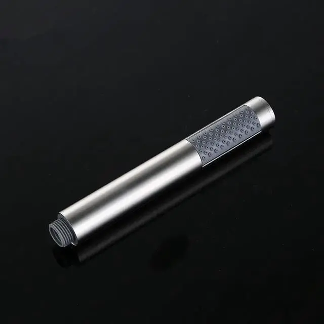 Alt view image 2 of 3 - Bathroom Single Function Round Handheld Shower Head with Rub Clog-free Nozzles, Brushed Stainless Steel