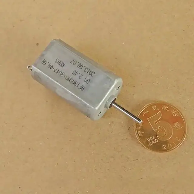 Alt view image 3 of 6 - 180-3047 Miniature DC Motor with Metal Brush, Commutator with Silver DC2.4V-3.6V 8800RPM-13000RPM, Output Shaft 2.0mm