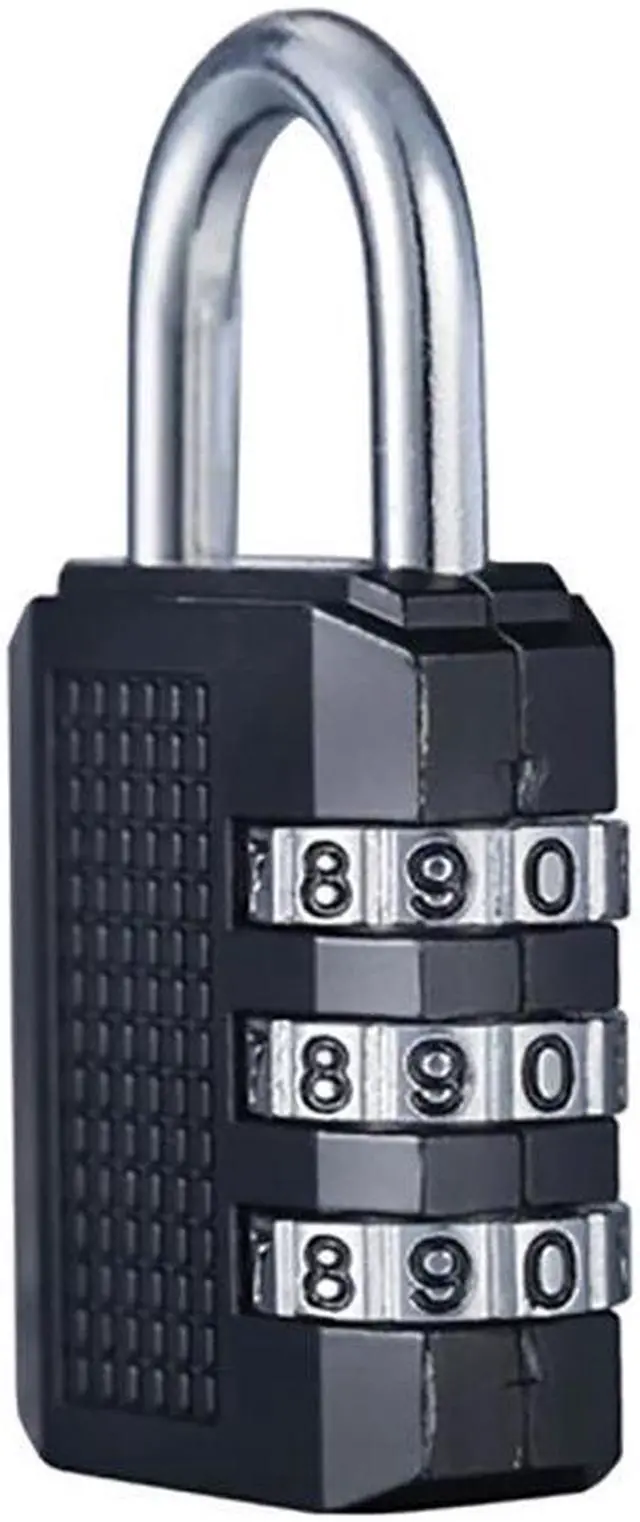 Alt view image 4 of 6 - 3 Digit Resettable Combination Password Lock Gym Cabinet Locker Zinc Alloy Travel Suitcase Business Luggage Safety Code Lock