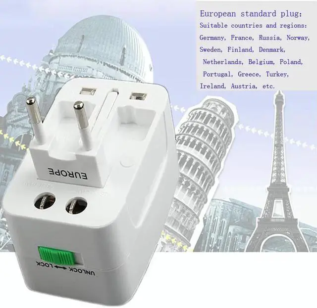 Alt view image 5 of 6 - Real Rushed Travel Converter Adaptor Universal Conversion Plug Multi-purpose For Many Countries,such As Us\uk\au\eur Etc.