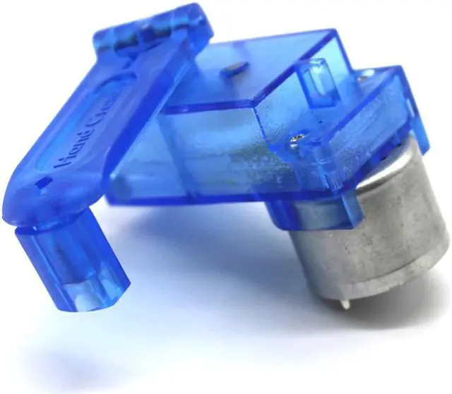 Alt view image 4 of 5 - Blue Transparent 310 Hand Crank Generator for 3V Small Motor, Lighting Led Lamp Beads Mini Dynamotor Fan Model Toy Accessories