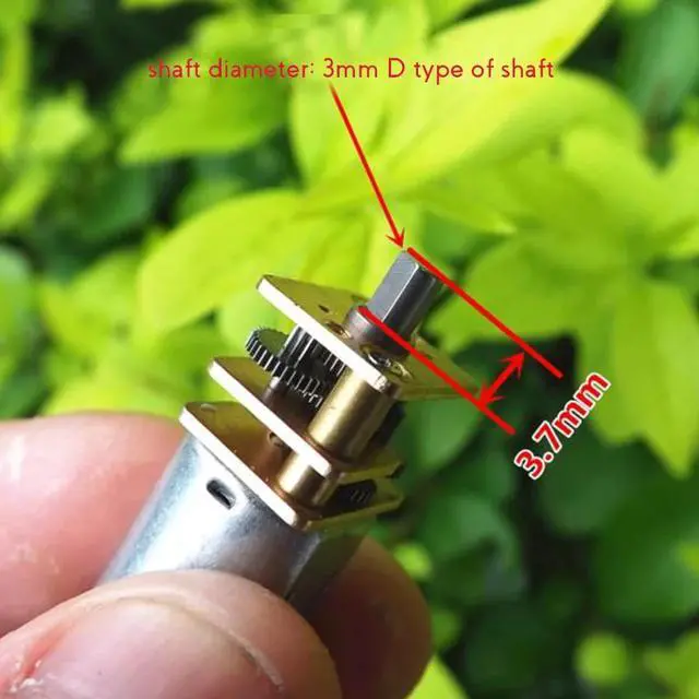 Alt view image 5 of 6 - Steel Gear N20 Mini Precision DC Geared Motor D-Axis Speed Reduction Motor 5V Gear Motor 47rpm/Min Gear Motor Worm