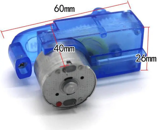 Alt view image 3 of 5 - Blue Transparent 310 Hand Crank Generator for 3V Small Motor, Lighting Led Lamp Beads Mini Dynamotor Fan Model Toy Accessories