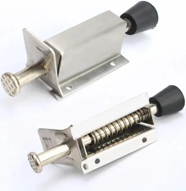 Alt view image 5 of 6 - Kickdown Door Stopper Stainless Steel Spring Loaded Foot Pedal Door Stops Holder Heavy Duty Door Locks Holder 140mm Length