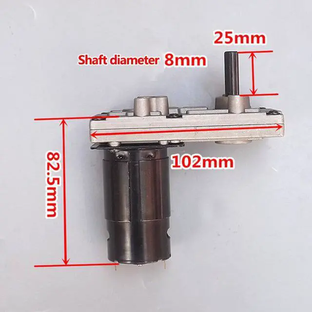 Main image of DC 24V geared motor No load 70 rev / min 7-shaped 550 geared motor for DIY