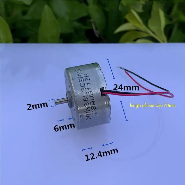 Alt view image 2 of 6 - Precious Metal Brushes 300 Micro Motor with Wires, DC3V-6V Low Voltage Start Motor, for USB Solar DIY Production and DVD Motor
