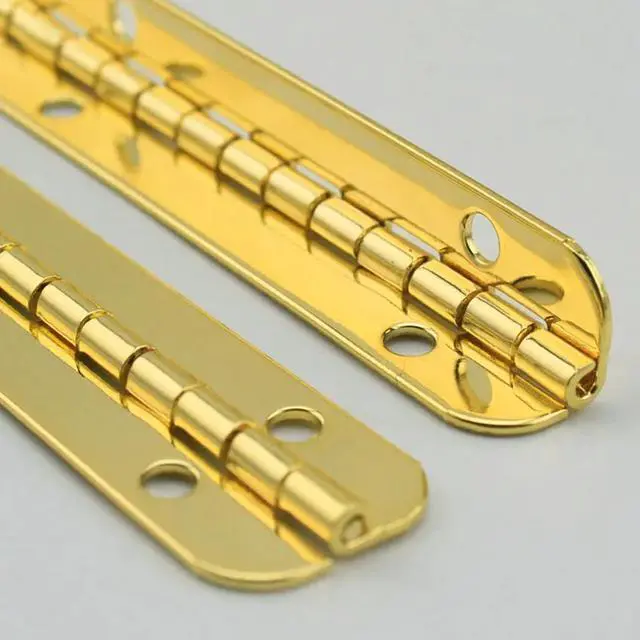 Alt view image 6 of 6 - 2Pcs/lots 180 Degree Wooden Box Hinge 100MM Window Door Narrow Side Hinge Iron Gold/Sliver Furniture Hinges Hardware Accessories