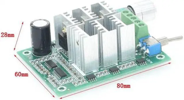 Alt view image 2 of 6 - Three-phase brushless sensorless speed controller,motor speed controller DC 5V 6V 9V 12V 36V fan controller forward and reverse