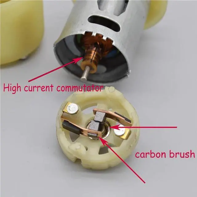 Alt view image 5 of 6 - Alloy Gearwheel RS385 Micro Gear Motor 6-12V 0.2-0.24A 30-60RPM Carbon Brush Deceleration Electric Machinery DIY Smart Car Toys