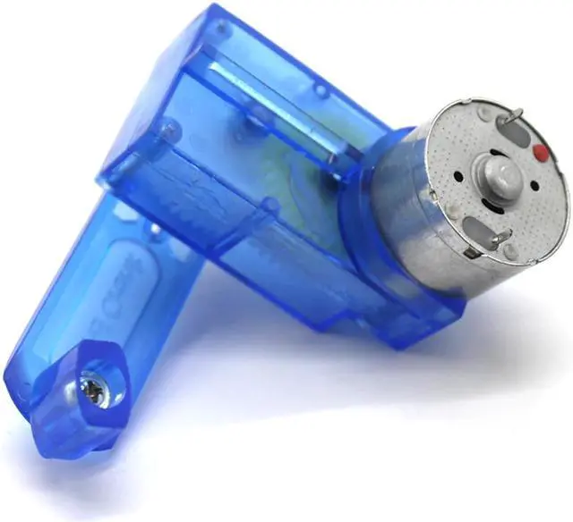 Alt view image 2 of 5 - Blue Transparent 310 Hand Crank Generator for 3V Small Motor, Lighting Led Lamp Beads Mini Dynamotor Fan Model Toy Accessories