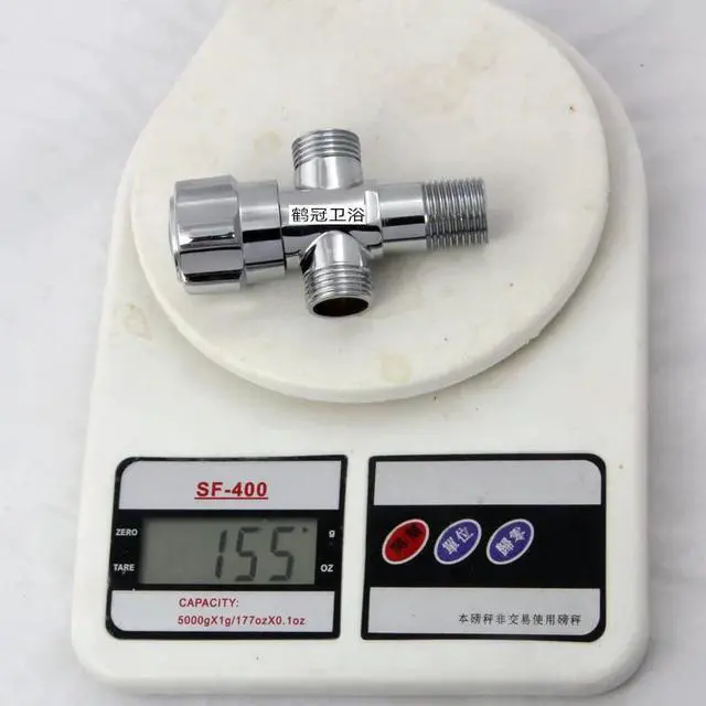 Alt view image 4 of 4 - Male G1/2" Brass Faucet T Adapter Chrome Plated Bathroom Shower Faucet Accessories Water Diverter 3 Way Filling Valve