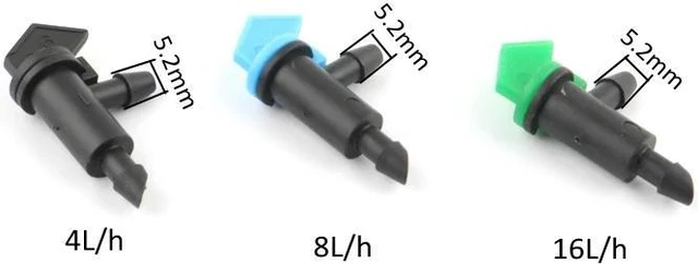 Alt view image 2 of 4 - 20pcs 4L/h 8L/h 16L/h Dripper Garden Micro Drip Irrigation Greenhouse Watering Sprayers Connect to 4/7mm Hose Connector