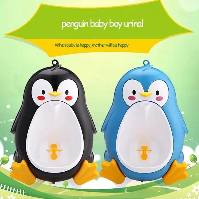 Main image of Baby Boy Wall-Mounted Hook Penguin Starfish Shape Toilet, Infant ChildVertical Stand Peeing Training Urinal,Kid Bathroom Urinal