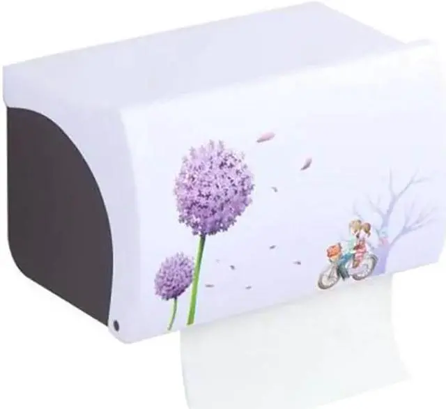 Main image of Punching Free Toilet Roll Paper Holders Tissue Box Storage Rack Plastic Home Bathroom Flip Cover Paper Towel Box Tissue Shelf