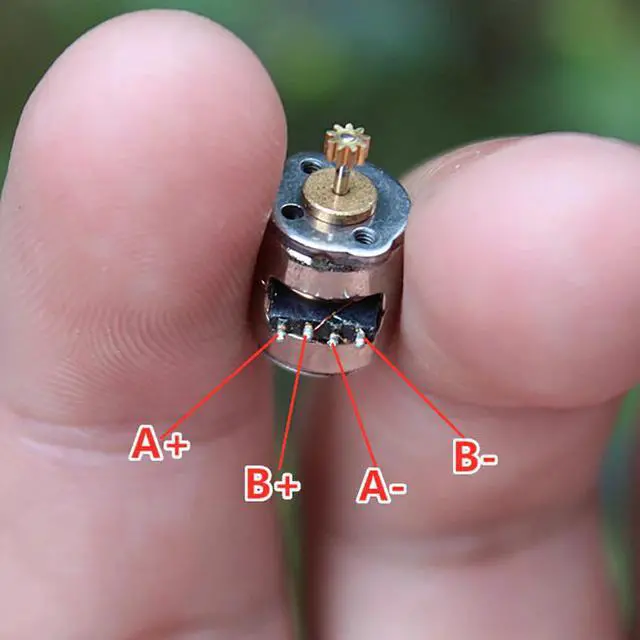 Alt view image 4 of 5 - 10PCS/Set 8mm Stepper Motor Micro Two-phase Four-wire Stepper Motor Stepping motor with 9 Teeth Gear, Shaft Diameter 0.8mm
