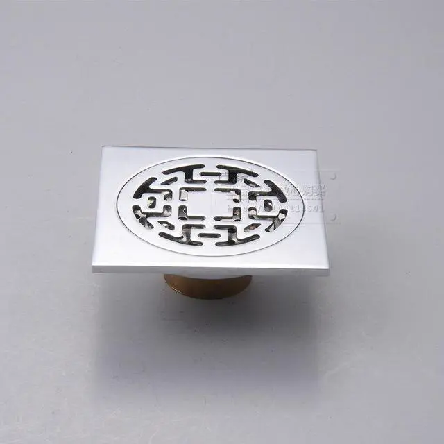 Alt view image 3 of 4 - Copper Shower Floor Drain Bathroom Toilet Floor Drain Water Anti-Odor Floor Drain Floor Drain