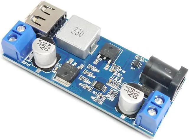 Alt view image 2 of 6 - Step Down Voltage Regulator DC 9V-36V 24V/12V to 5V 5A Voltage Reducer Transformer Module Board with USB Port, LED Light