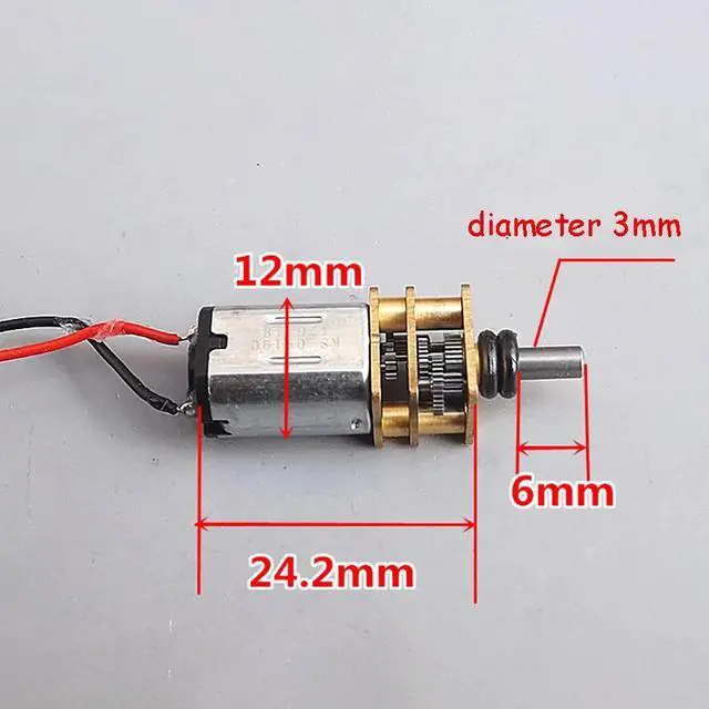Alt view image 6 of 6 - DC 3V-6V 180-360RPM Micro Geared Motor DC5V 30mA 300RPM Metal Gearbox Motor Reduction Electric Machinery