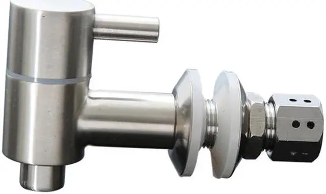 Main image of 304 Stainless Steel Beverage Drink Dispenser Wine Barrel Spigot Tap Faucet M12 mm/M16mm With Anti-blocking Cap