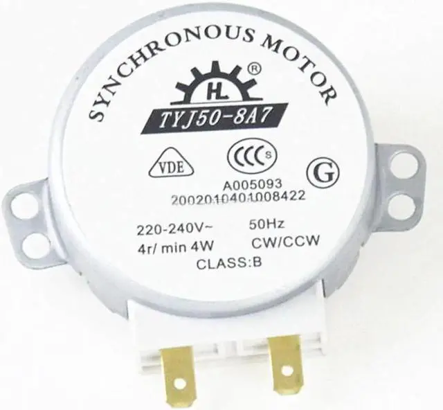 Alt view image 3 of 4 - Hot Selling AC 220V-240V 50Hz CW / CCW Microwave Table Turn Synchronous Motor Table TYJ50-8A7 D Shaft 4RPM VEJ20 P20