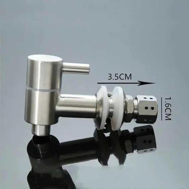Alt view image 2 of 2 - 304 Stainless Steel Beverage Drink Dispenser Wine Barrel Spigot Tap Faucet M12 mm/M16mm With Anti-blocking Cap