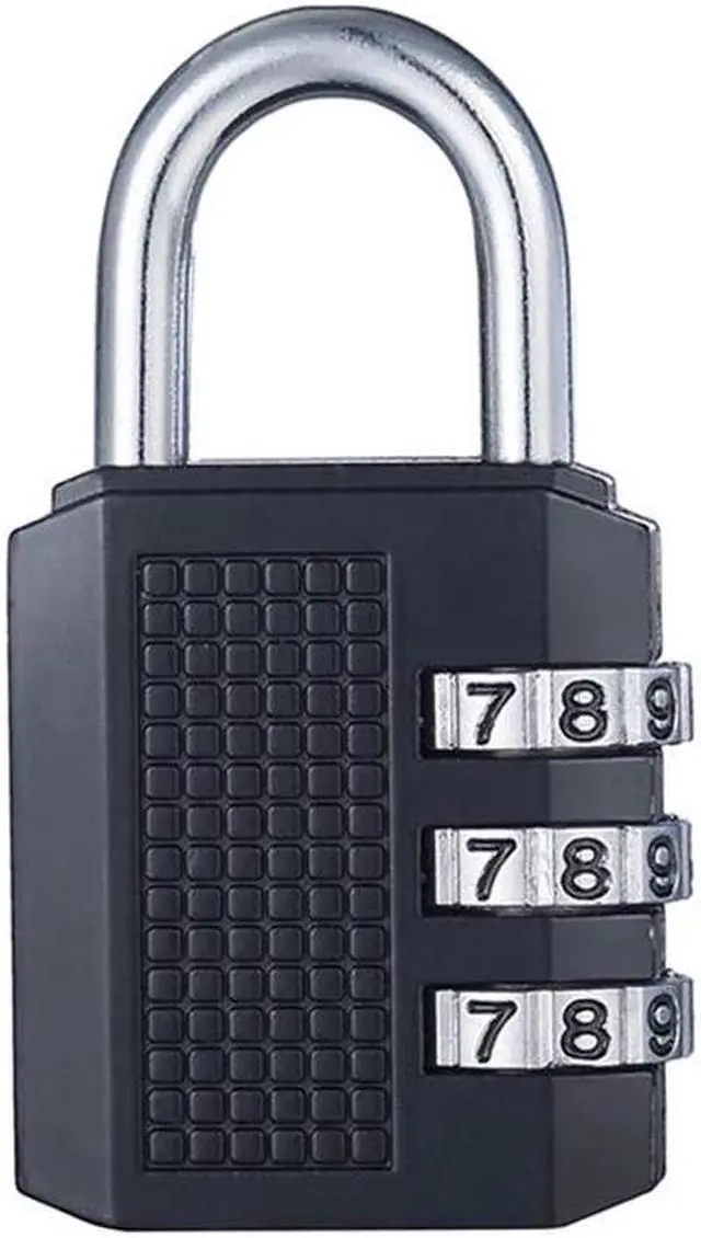 Alt view image 3 of 6 - 3 Digit Resettable Combination Password Lock Gym Cabinet Locker Zinc Alloy Travel Suitcase Business Luggage Safety Code Lock