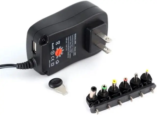 Alt view image 4 of 6 - 30w 3-12V Adjustable Power Adapter DC Adapters US/EU/AU/UK Plug Power Supply Adapter Charger Supply For Electric Car Route 1.2m