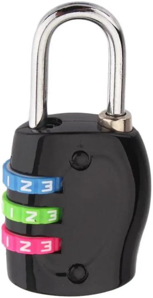 Alt view image 2 of 6 - 3 Digit Number Combination Password Lock Travel Luggage Suitcase Sedurity Code Lock Multi-functional Colored Padlock 62mm*33mm