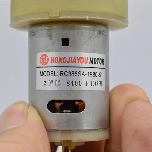 Alt view image 6 of 6 - Alloy Gearwheel RS385 Micro Gear Motor 6-12V 0.2-0.24A 30-60RPM Carbon Brush Deceleration Electric Machinery DIY Smart Car Toys