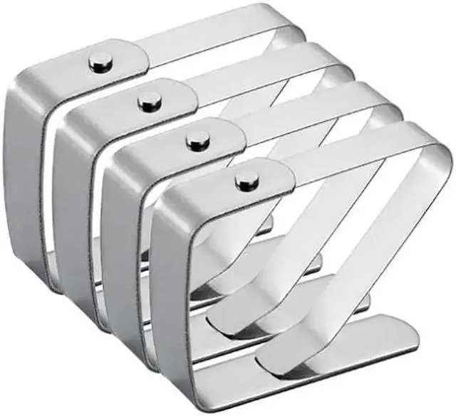 Main image of 4PCS/Lot Adjustable Tablecloth Clips Stainless Steel Table Cover Clamps Table Cloth Clips for Kitchen Restaurant Picnic Tables