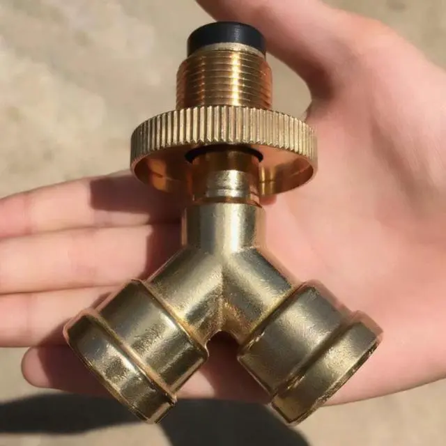 Alt view image 2 of 5 - Gas Tank Three-way Valve Brass Adapter High Low Pressure Regulator Liquefied Gas Explosion-proof Pressure Reducing Valve