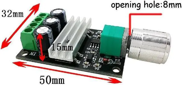 Alt view image 6 of 6 - 1PC PWB DC Motor Rotary Governor 6v 12v 24v 28v Input Voltage 3A Speed Controller Regulator Adjustable Switch Module 12038B