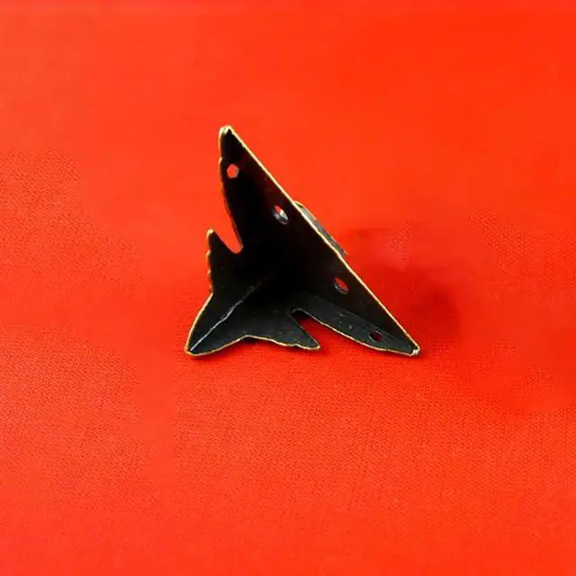 Alt view image 4 of 6 - 4PCS/Lot 4x3cm Antique Bronze Jewelry Chest Wood Box Decorative Feet Leg Zinc Alloy Corner Protector Boxes Corner Guard