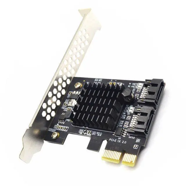 Alt view image 3 of 7 - 2 Port PCIE SATA 3.0 6Gbps Controller Card, PCI Express to SATA III Adapter Converter SATA 3.0 PCI-E Riser Expansion Adapter Board for PC