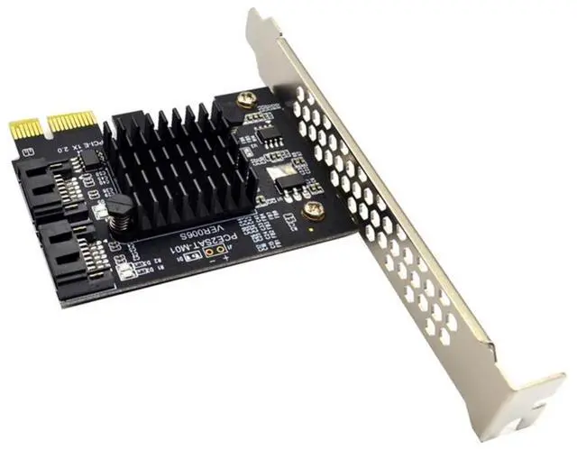Alt view image 4 of 7 - 2 Port PCIE SATA 3.0 6Gbps Controller Card, PCI Express to SATA III Adapter Converter SATA 3.0 PCI-E Riser Expansion Adapter Board for PC