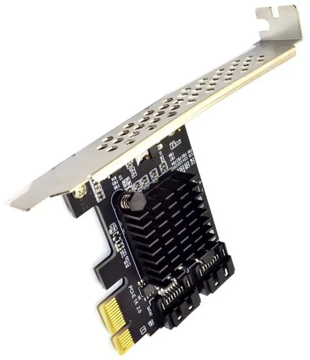 Alt view image 2 of 7 - 2 Port PCIE SATA 3.0 6Gbps Controller Card, PCI Express to SATA III Adapter Converter SATA 3.0 PCI-E Riser Expansion Adapter Board for PC